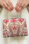 Amyra_Off White Embroidery, Sequins Rumi Thread Clutch _at_Aza_Fashions