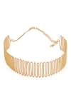 Shop_Ethnic Andaz_Gold Plated Spiral Meadow Choker _at_Aza_Fashions