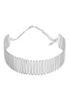 Shop_Ethnic Andaz_Silver Plated Spiral Meadow Choker _at_Aza_Fashions