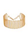 Shop_Ethnic Andaz_Gold Plated Spiral Meadow Bracelet _at_Aza_Fashions