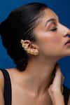 Buy_Ethnic Andaz_Gold Plated Flare Blooming Flower Pair Of Ear Cuffs _at_Aza_Fashions