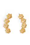 Shop_Ethnic Andaz_Gold Plated Pearls Garland Floral Carved Pair Of Ear Cuffs _at_Aza_Fashions