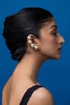 Ethnic Andaz_Gold Plated Pearls Baroque Pair Of Ear Cuffs _Online_at_Aza_Fashions