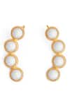 Shop_Ethnic Andaz_Gold Plated Pearls Baroque Pair Of Ear Cuffs _at_Aza_Fashions