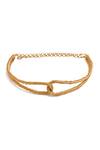 Shop_Ethnic Andaz_Gold Plated Threaded Interlocked Choker _at_Aza_Fashions