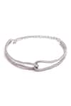 Shop_Ethnic Andaz_Silver Plated Threaded Interlocked Choker _at_Aza_Fashions