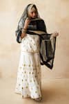 Buy_Gulabo Jaipur_Off White Silk, Organza Embroidery, Metallic Fursat Hand Work Kurta Sharara Set _Online_at_Aza_Fashions