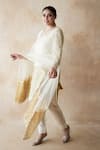 Buy_Gulabo Jaipur_Off White Silk, Organza Sequins, Zari, Luna Hand Work Embroidered Kurta Set _Online_at_Aza_Fashions