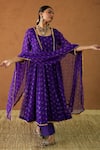 Buy Gulabo Jaipur Purple Georgette Gota Patti Square Neck Arzu Printed Anarkali Set Online at Aza Fashions Buy_Gulabo Jaipur_Purple Georgette Gota Patti Square Neck Arzu Printed Anarkali Set _Online_at_Aza_Fashions