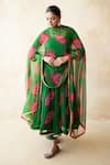 Buy Gulabo Jaipur Green Georgette Foil Printing Round Neck Printed Anarkali, Pant And Dupatta Set Online at Aza Fashions Buy_Gulabo Jaipur_Green Georgette Foil Printing Round Neck Printed Anarkali, Pant And Dupatta Set _Online_at_Aza_Fashions