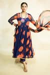 Buy Gulabo Jaipur Navy Georgette Gota Patti Round Neck Arzu Printed Anarkali Set at Aza Fashions Buy_Gulabo Jaipur_Navy Georgette Gota Patti Round Neck Arzu Printed Anarkali Set _at_Aza_Fashions
