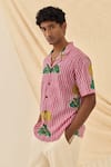 Jodi_Pink Voile, Cotton Lali Floral Pattern Shirt _Online_at_Aza_Fashions