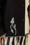 Buy_Jodi_Black Cotton Embroidery Collared Jugnu Jacket _Online_at_Aza_Fashions