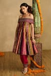 Buy_Reeti Arneja_Multi Color Handloom Cotton, Silk Beads, Metallic Thread Rang Raas Woven Dress _at_Aza_Fashions