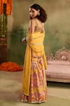 Reeti Arneja_Yellow Chanderi Embroidery, Sequins, Gota Patti, Sunlit Woven Kurta Sharara Set _Online_at_Aza_Fashions