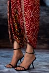 Rajdeep Ranawat_Red Modal, Satin Bethari Sonth Dhoti Pant _Online_at_Aza_Fashions