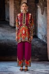 Buy_Rajdeep Ranawat_Magenta Modal, Satin Bethari Permaz Pant _Online_at_Aza_Fashions