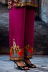 Shop_Rajdeep Ranawat_Magenta Modal, Satin Bethari Permaz Pant _Online_at_Aza_Fashions