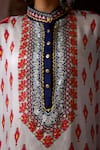 Buy_Rajdeep Ranawat_Multi Color Silk Embroidery, Foil Printing Mandarin Collar, Bethari Chanel Tunic 