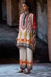 Rajdeep Ranawat_Off White Modal, Satin Bethari Permaz Pant _Online_at_Aza_Fashions