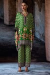 Buy_Rajdeep Ranawat_Green Modal, Satin Bethari Permaz Pant _Online_at_Aza_Fashions