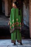 Shop_Rajdeep Ranawat_Green Modal, Satin Bethari Permaz Pant _at_Aza_Fashions