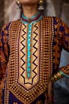 Buy_Rajdeep Ranawat_Purple Silk Mandarin Collar Bethari Ramin Kurta 
