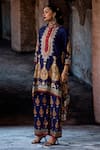 Rajdeep Ranawat_Navy Modal, Satin Bethari Permaz Pant _Online_at_Aza_Fashions