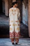 Shop_Rajdeep Ranawat_Off White Silk V-neck Bethari Banera Tunic _at_Aza_Fashions
