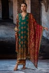 Buy_Rajdeep Ranawat_Multi Color Silk Split V-neck Bethari Banera Tunic 