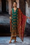 Buy_Rajdeep Ranawat_Maroon Bethari Irem Dupatta _at_Aza_Fashions