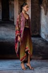 Shop_Rajdeep Ranawat_Purple Silk Open Neck Bethari Jannat Jacket _Online_at_Aza_Fashions