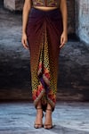 Rajdeep Ranawat_Purple Crepe Bethari Draupati Skirt _at_Aza_Fashions