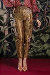 Rajdeep Ranawat_Gold Brocade Embroidery Bethari Inam Pant _Online_at_Aza_Fashions