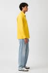 Shop Neora By Nehal Chopra Yellow Twill Collared Zip Shirt Online at Aza Fashions Shop_Neora By Nehal Chopra_Yellow Twill Collared Zip Shirt _Online_at_Aza_Fashions