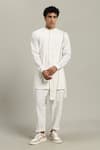 Buy_Studio Error_Off White Cotton Asymmetric Layered Kurta _Online_at_Aza_Fashions