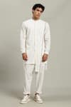 Buy_Studio Error_Off White Cotton Asymmetric Layered Kurta _at_Aza_Fashions