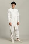 Shop_Studio Error_Off White Cotton Asymmetric Layered Kurta _Online_at_Aza_Fashions