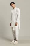 Studio Error_Off White Cotton Asymmetric Layered Kurta _at_Aza_Fashions