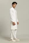 Shop_Studio Error_Off White Cotton Embroidery Double Layered Kurta _Online_at_Aza_Fashions
