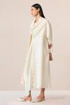 Buy_Ampm_Ivory Wool Embroidery, Cut Work Cowl Neck Seba Scalloped Hem Draped Jacket _Online_at_Aza_Fashions