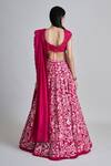 Shop_Mishru_Fuchsia Tulle, Organza, Silk Sequins, Beads, Embroidery, Zari Celia Lehenga Set _at_Aza_Fashions