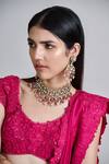 Buy_Mishru_Fuchsia Tulle, Organza, Silk Sequins, Beads, Embroidery, Zari Celia Lehenga Set 