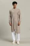 Buy_Studio Error_Gray Cotton Embroidery Layered Kurta 