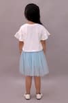 Shop_Lil Drama_White Cotton, Net Fabric Flowers Ice Cream Embroidered T Shirt And Skirt Set _at_Aza_Fashions