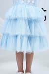 Shop_Lil Drama_Sky Blue Net, Polyester Sequins, Glitter Layered Embroidered Dress With Shrug _Online_at_Aza_Fashions