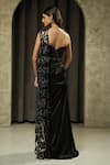 Shop Muskan Aggarwal Black Satin, Silk Embroidery, Crystals, Beads, Cut Noir Dori And Saree Gown at Aza Fashions Shop_Muskan Aggarwal_Black Satin, Silk Embroidery, Crystals, Beads, Cut Noir Dori And Saree Gown _at_Aza_Fashions