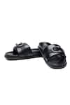 Buy_Shutiq_Black Knight Criss Cross Strap Slides _at_Aza_Fashions