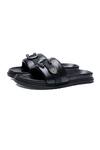 Buy_Shutiq_Black Knight Criss Cross Strap Slides _Online_at_Aza_Fashions