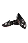 Buy_Shutiq_Black Avsar Geometric Mirror Work Juttis _at_Aza_Fashions